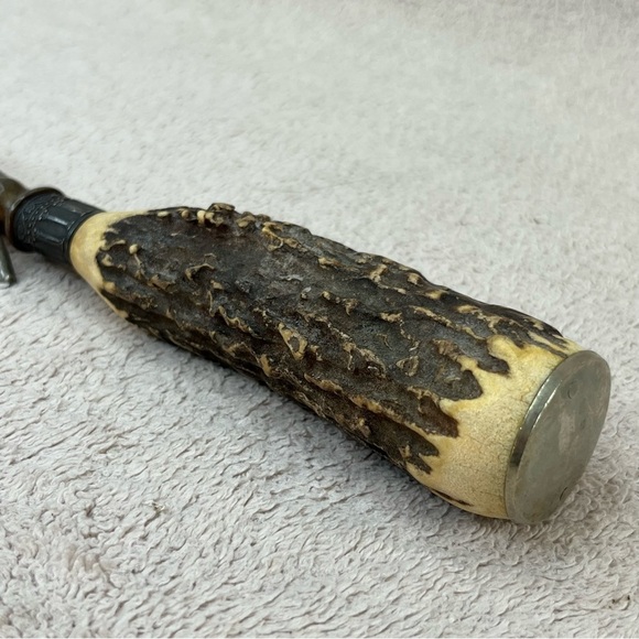 Genuine Antler Large Handmade Grill/Roast Fork-Vintage-Vtg-Renaissance Faire - Picture 6 of 7